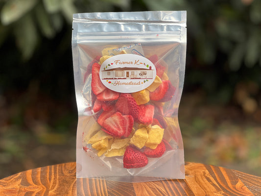 Strawberry & Mango Mixed Fruit Medley Freeze Dried Snacks - 1.0oz